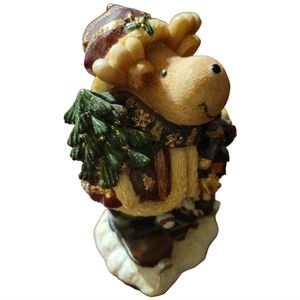 Vtg 2003 Reindeer Moose Christmas Santa Tree Figurine Statue Designspirations